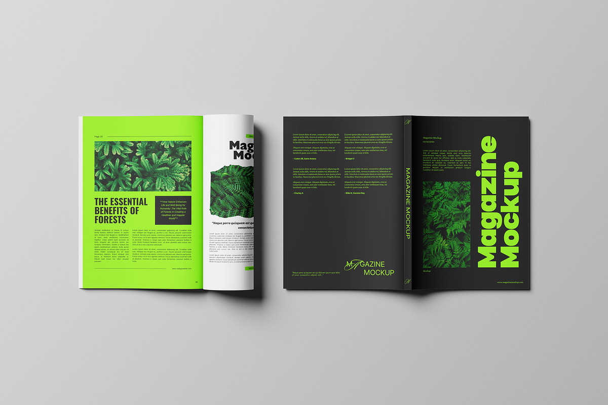 Realistic Magazine Mockup Set, a Books & Magazine Mockup by AKMAL STUDIO (Photo 3 of 5)