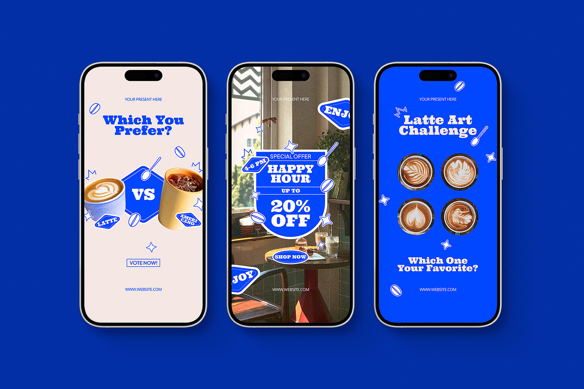 Coffee Shop Instagram Templates, a Social Media Template by Supanium Studio (Photo 3 of 5)