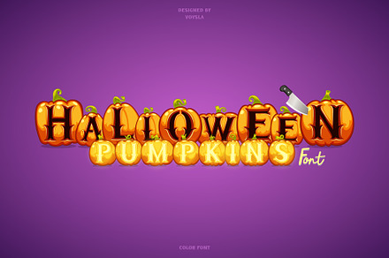 Halloween Pumpkins, a Script Font by Voysla's Shop