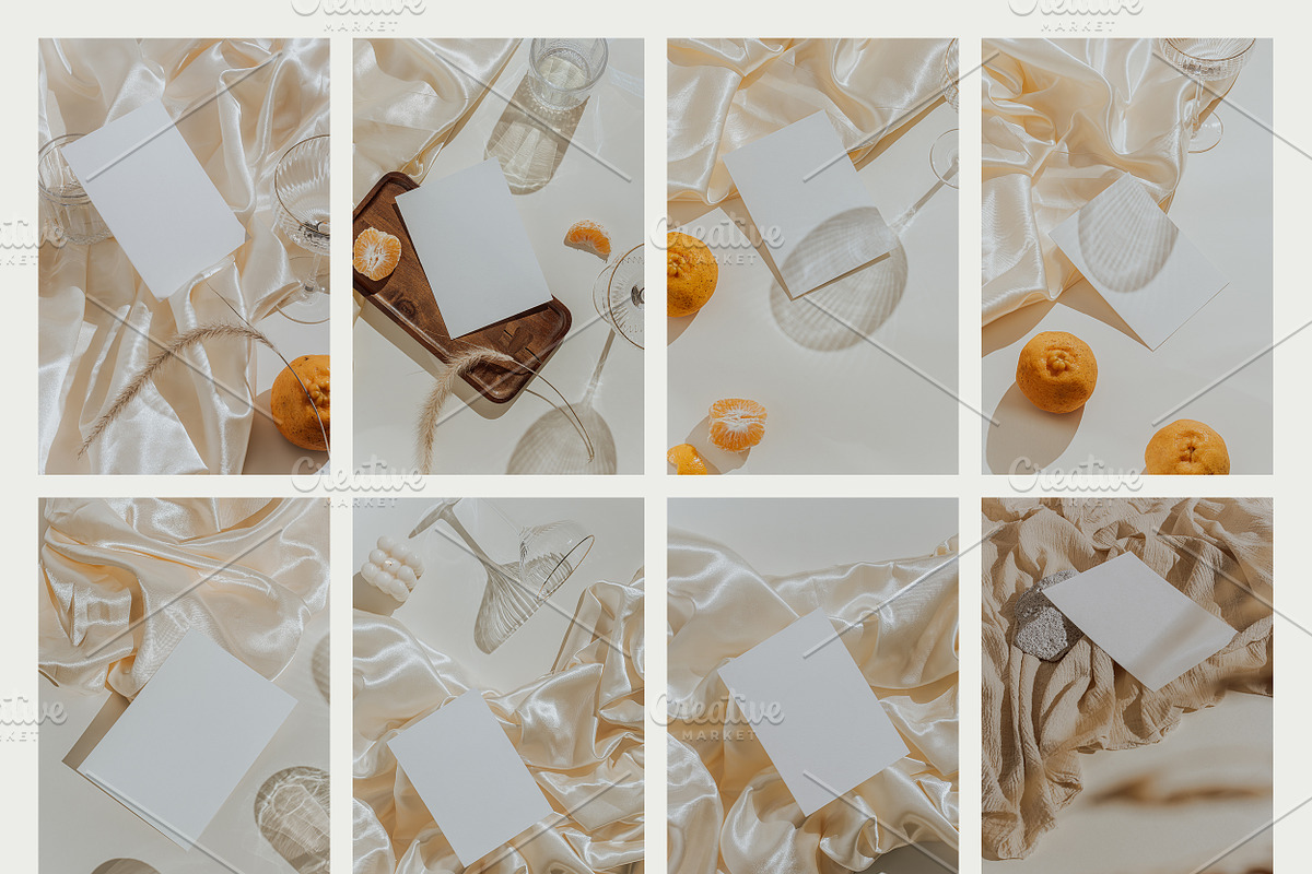 Silk Card and Invitation Mockups, a Product Mockup by Salt Color Studio (Photo 9 of 10)