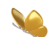 Cute 3D golden Butterflies icons, an Animal 3D Model by Hannet (Thumbnail 2 of 5)