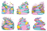 Whimsical Easter Pathway Clipart, an Illustration by Dream Creation (Thumbnail 3 of 7)