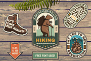 Hiking Logos/Badges/Patches, a Branding & Logo Template by sivVector (Thumbnail 1 of 3)