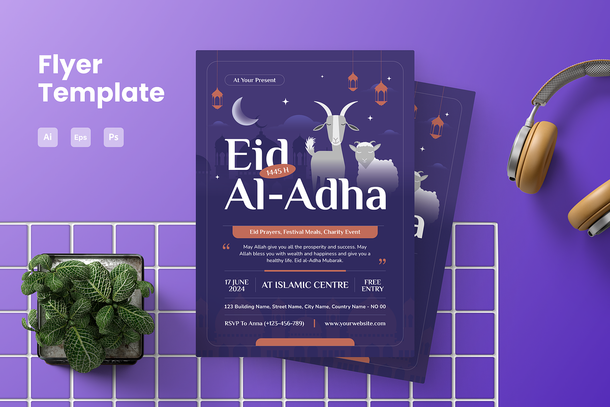 Eid Al Adha Flyer, a Flyer Template by Annora Studio (Photo 1 of 5)