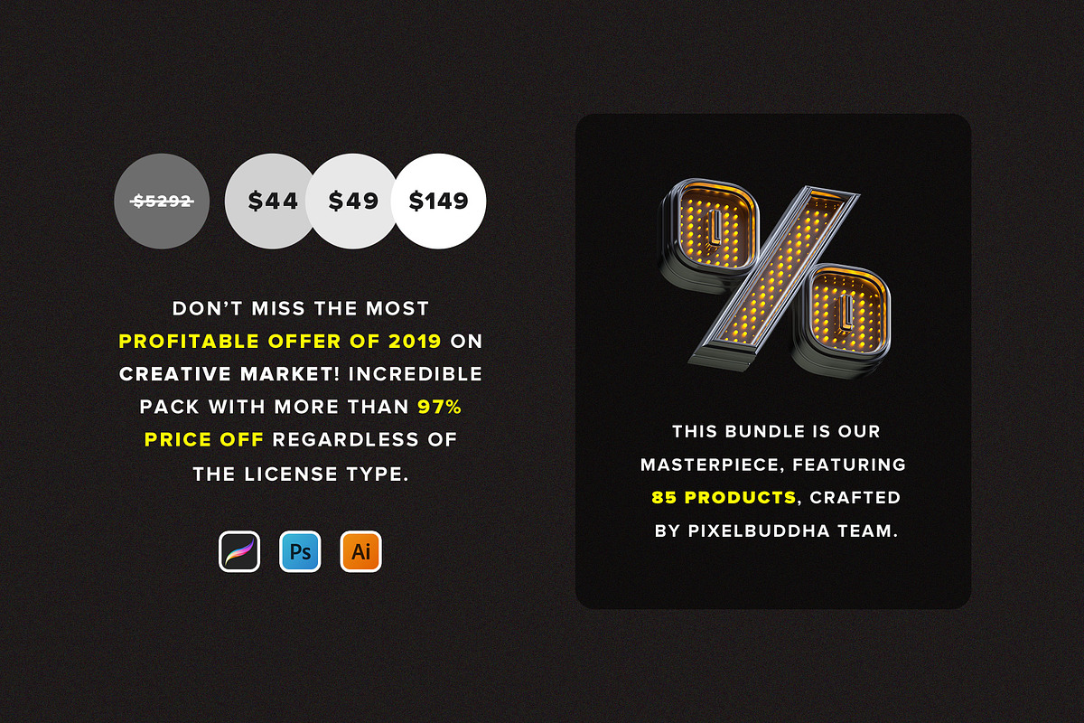 The Entire Shop Bundle 2019, a Background Graphic by pixelbuddha.net (Photo 2 of 11)