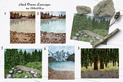 Wild Camping Watercolor Collection, a Sport Illustration by BarvArt (Thumbnail 10 of 22)