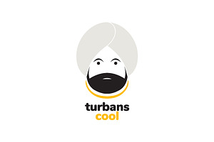 Face Old Man Headgear Turbans Logo