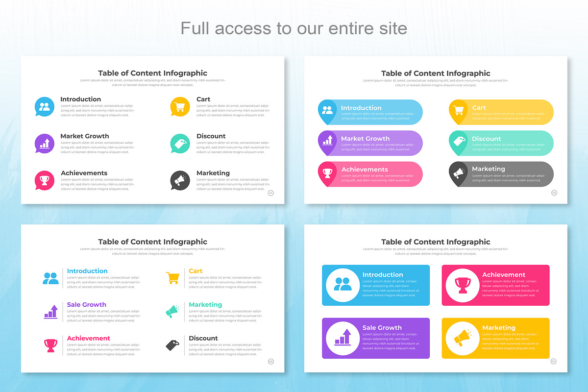 Table of contents Google Slide, a Templates & Theme by Mighty-Slide (Photo 2 of 7)