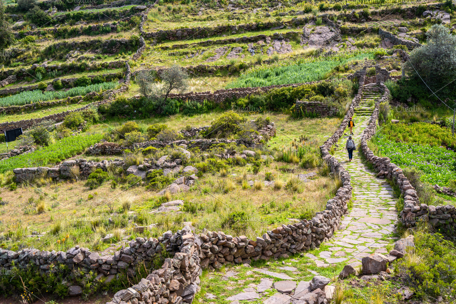 Pre-Inca archaeological site on Taquile Island, Lake Titicaca, P, an Architecture Photo by GoodGoods