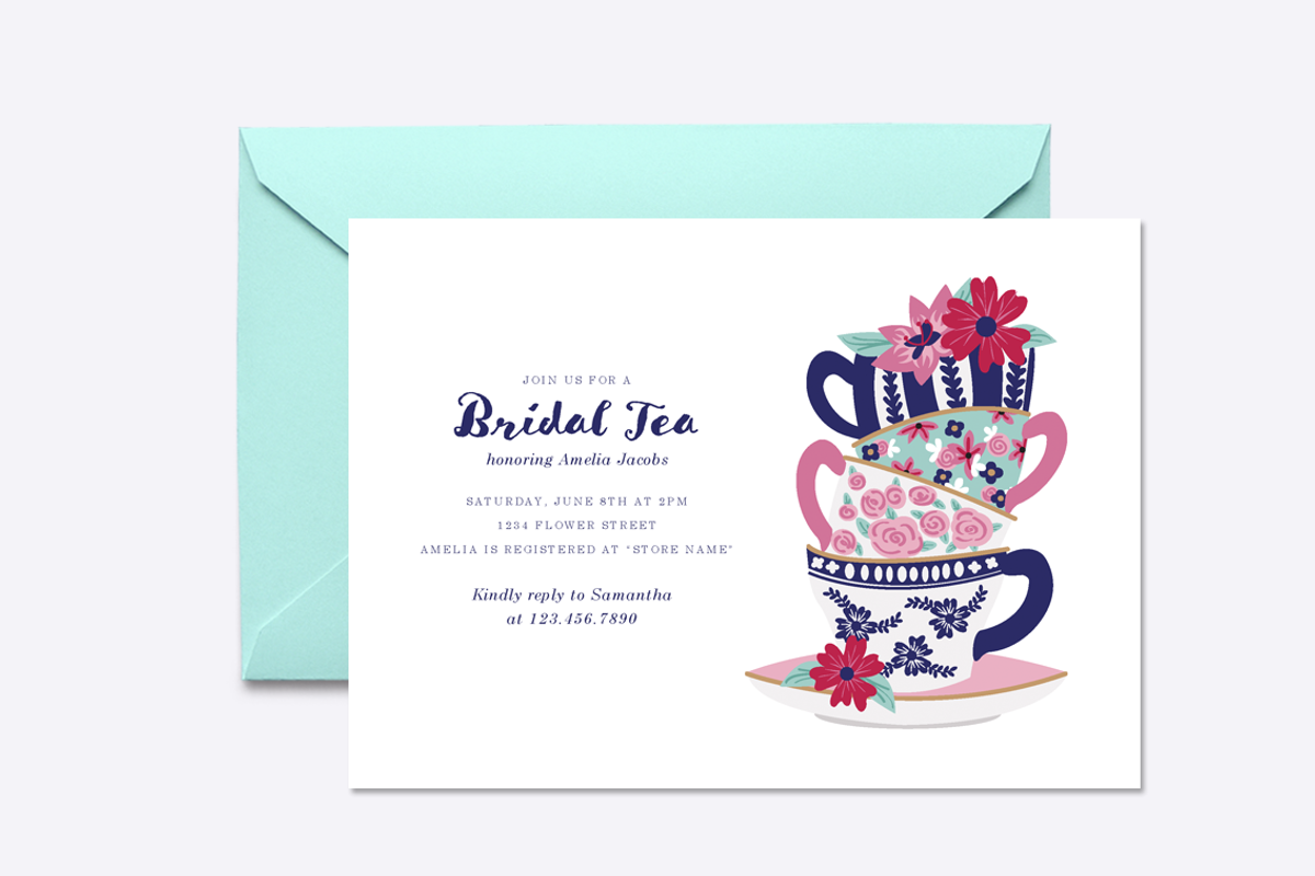 Bridal Tea Invitation Template, an Invitation Template by origamiprints (Photo 1 of 2)