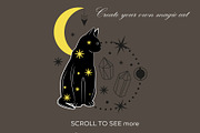 Mystical Cats. Lunar & celestial set, an Object Graphic by Sofico (Thumbnail 10 of 17)