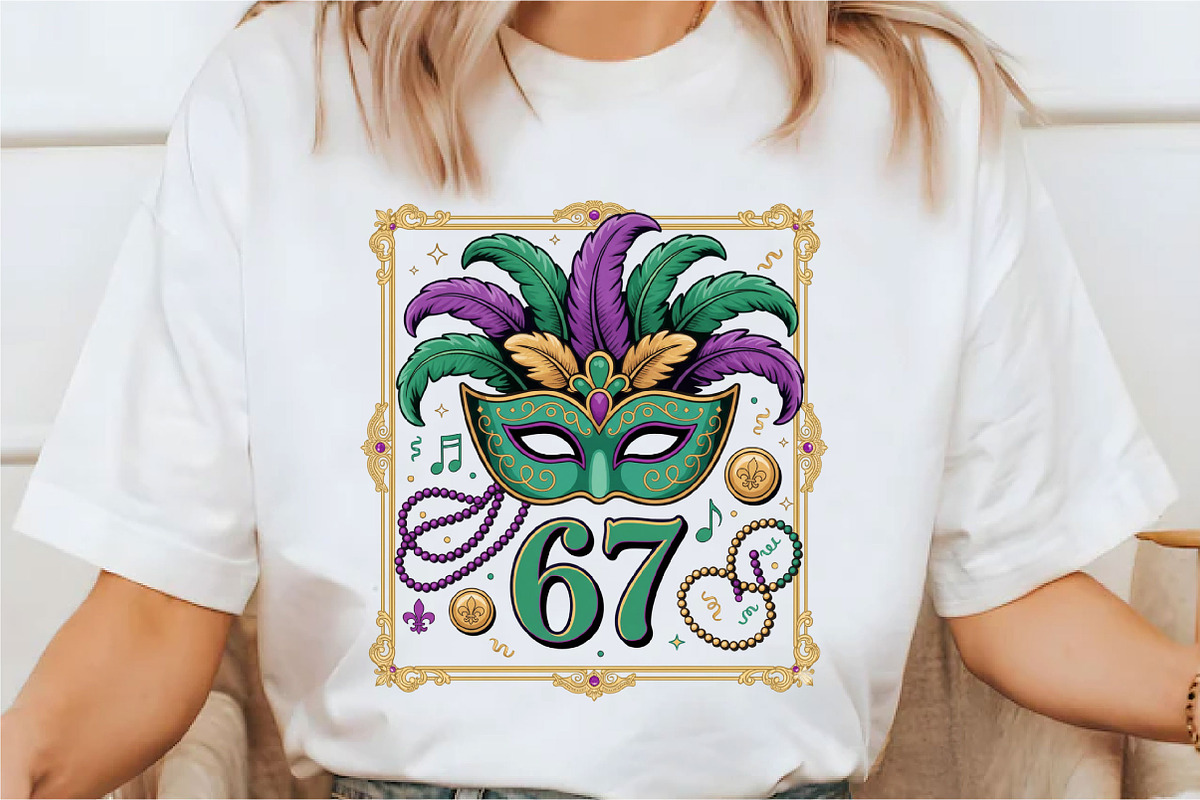 67 Mardi Gras PNG, Six Seven Png, 67, an Illustration by Designking (Photo 6 of 6)