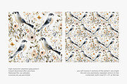 watercolor bird seamless pattern, a Pattern Graphic by Pink Studio Art (Thumbnail 2 of 4)
