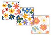 Daisy Flower Seamless Pattern, an Illustration by OK Design (Thumbnail 3 of 4)