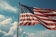 American flag in sky background, a Background Graphic by Anamul Haque Anik (Thumbnail 3 of 9)
