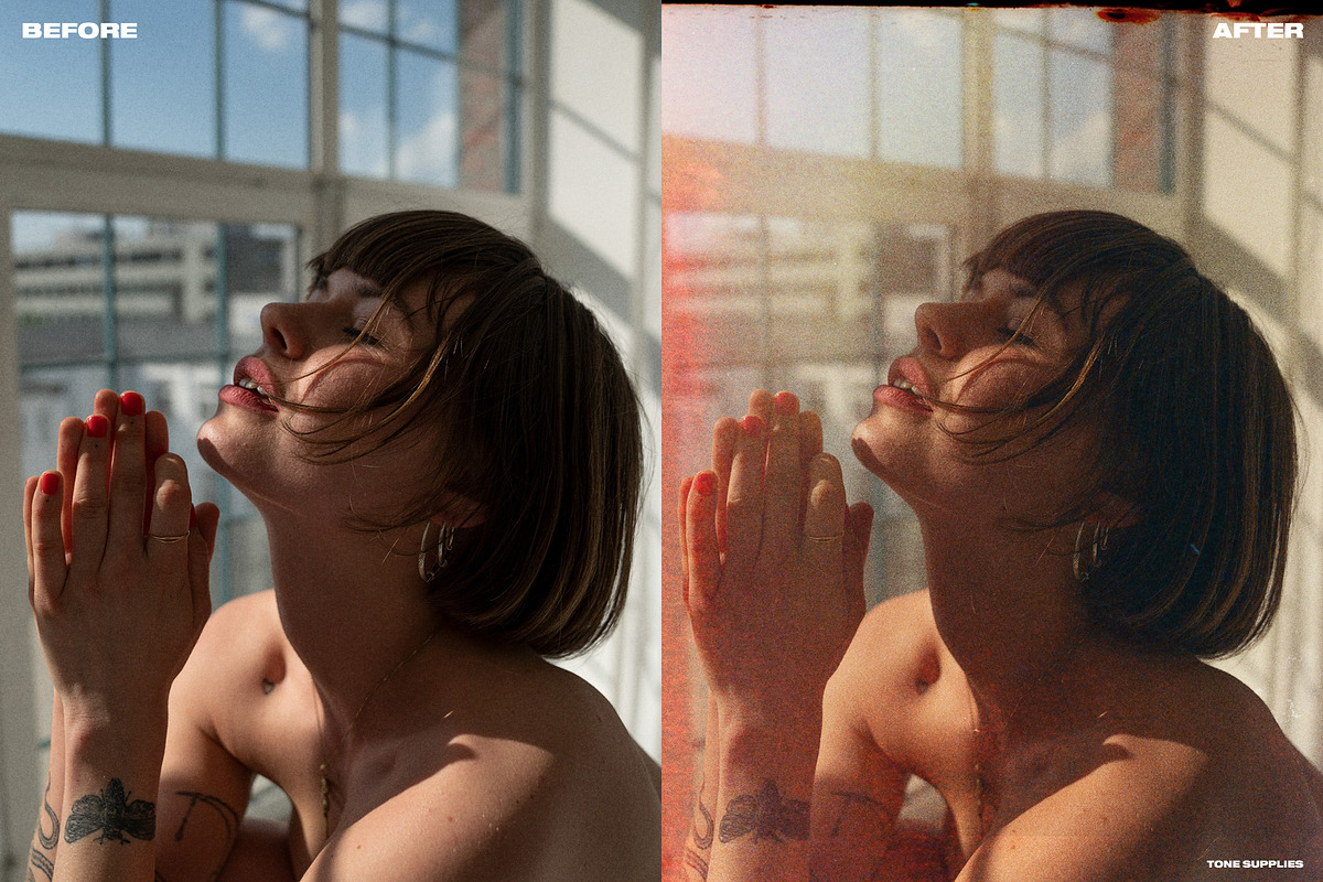 65 Retro Analog Film Leak Overlays, a Layer Style Add-On by TONE SUPPLIES (Photo 9 of 12)