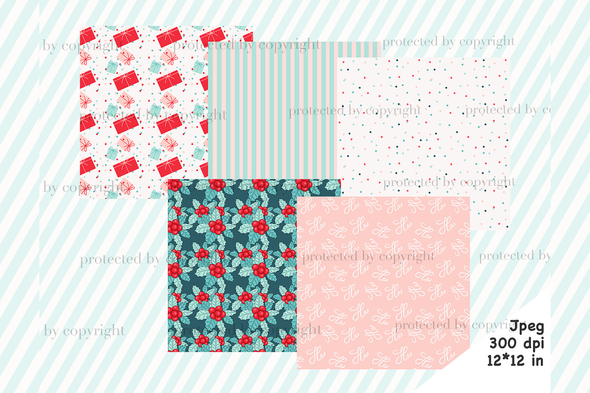 Santa Mail Patterns, a Pattern Graphic by GlamArtZhanna (Photo 3 of 4)