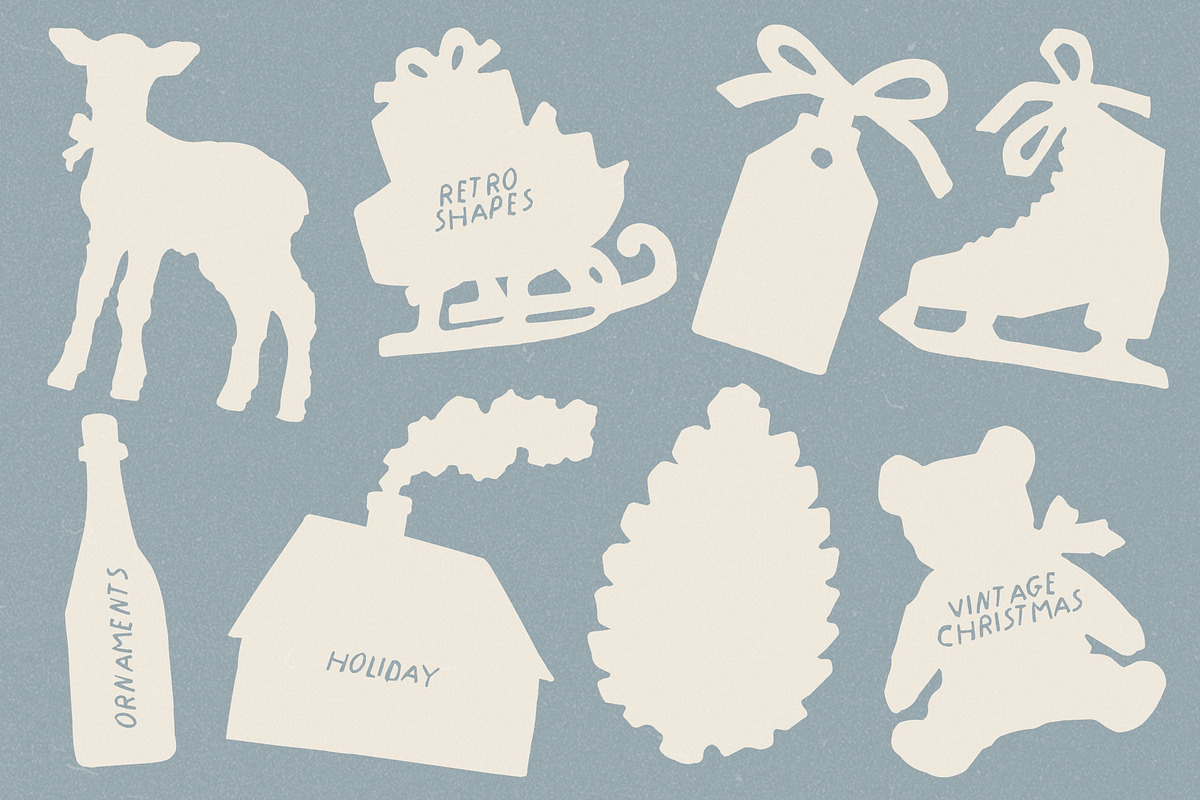 Retro Folk Christmas: 110 Graphics, a Seasonal Illustration by Veyla (Photo 11 of 15)