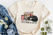Cats Book And Coffee Png Sublimation, a Graphic by Owlsome.Designs (Thumbnail 5 of 5)