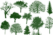 100 Tree Brush Stamps Photoshop, a Brush Add-On by Chipshpow Graphics (Thumbnail 6 of 8)