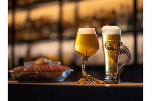 Beer on bar counter, a Food & Drink Photo by Fascinadora