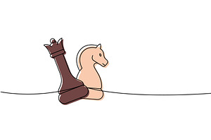 Linear minimalist outline of a brown, an Illustration by GraphiShop