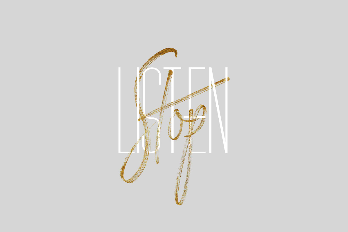 Rustic Gold SVG Brush Script preview 6