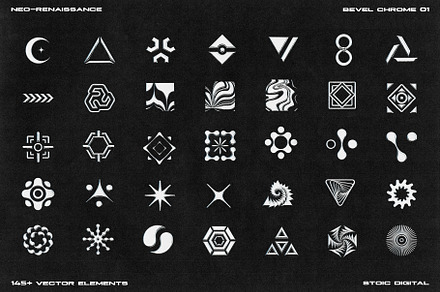 Neo Renaissance - Chrome Asset Pack, an Object Graphic by visualemporium