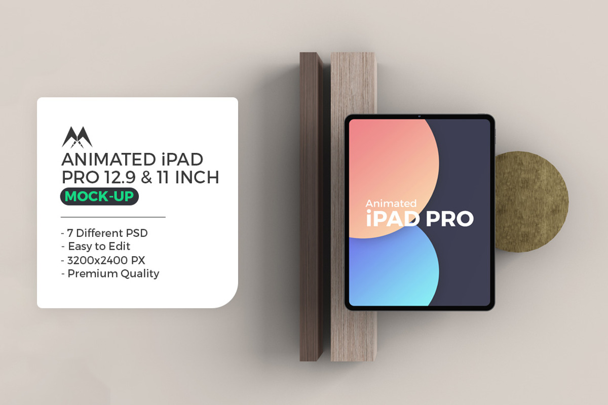 Animated iPad Pro 12.9 & 11  Mockup, an iPad Mockup by Modern Studio (Photo 1 of 4)