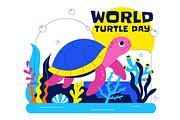 10 World Turtle Day Illustration, an Animal Illustration by denayunebgt (Thumbnail 4 of 4)