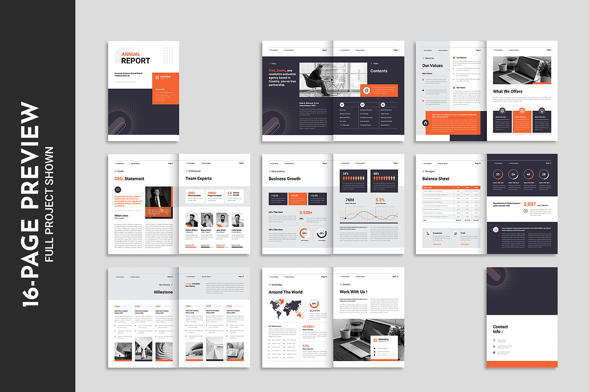 Annual Report Template, a Brochure Template by Spark_Creative (Photo 12 of 12)