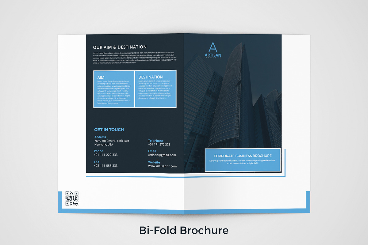 Bi-fold Brochure, a Brochure Template by artisanHR (Photo 1 of 4)