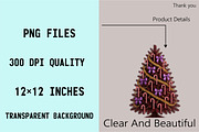 Watercolor Purple Christmas Tree  Cl, an Illustration by SVGArt (Thumbnail 4 of 8)