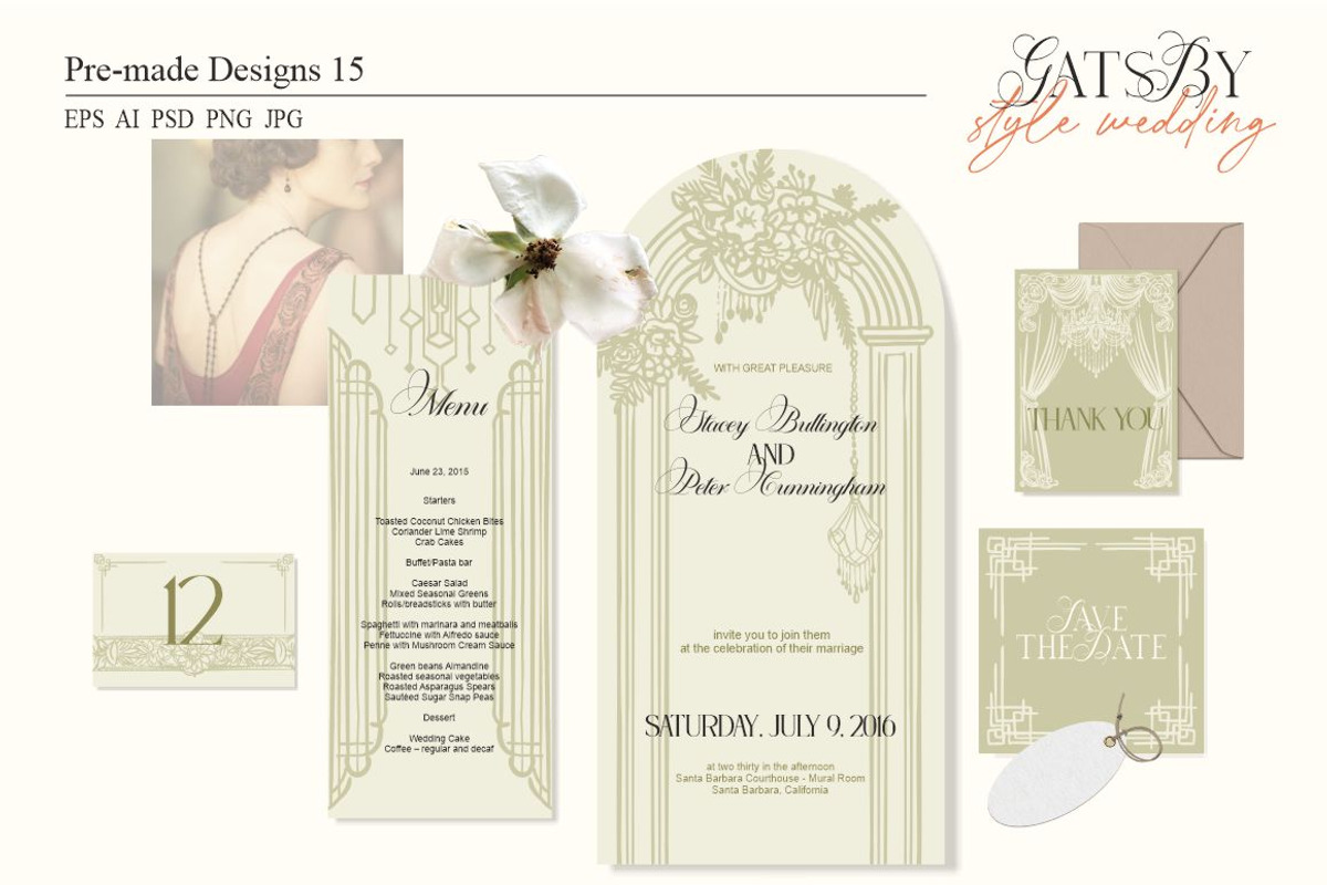 Gatsby-style wedding, an Object Graphic by Collection by VY (Photo 9 of 18)