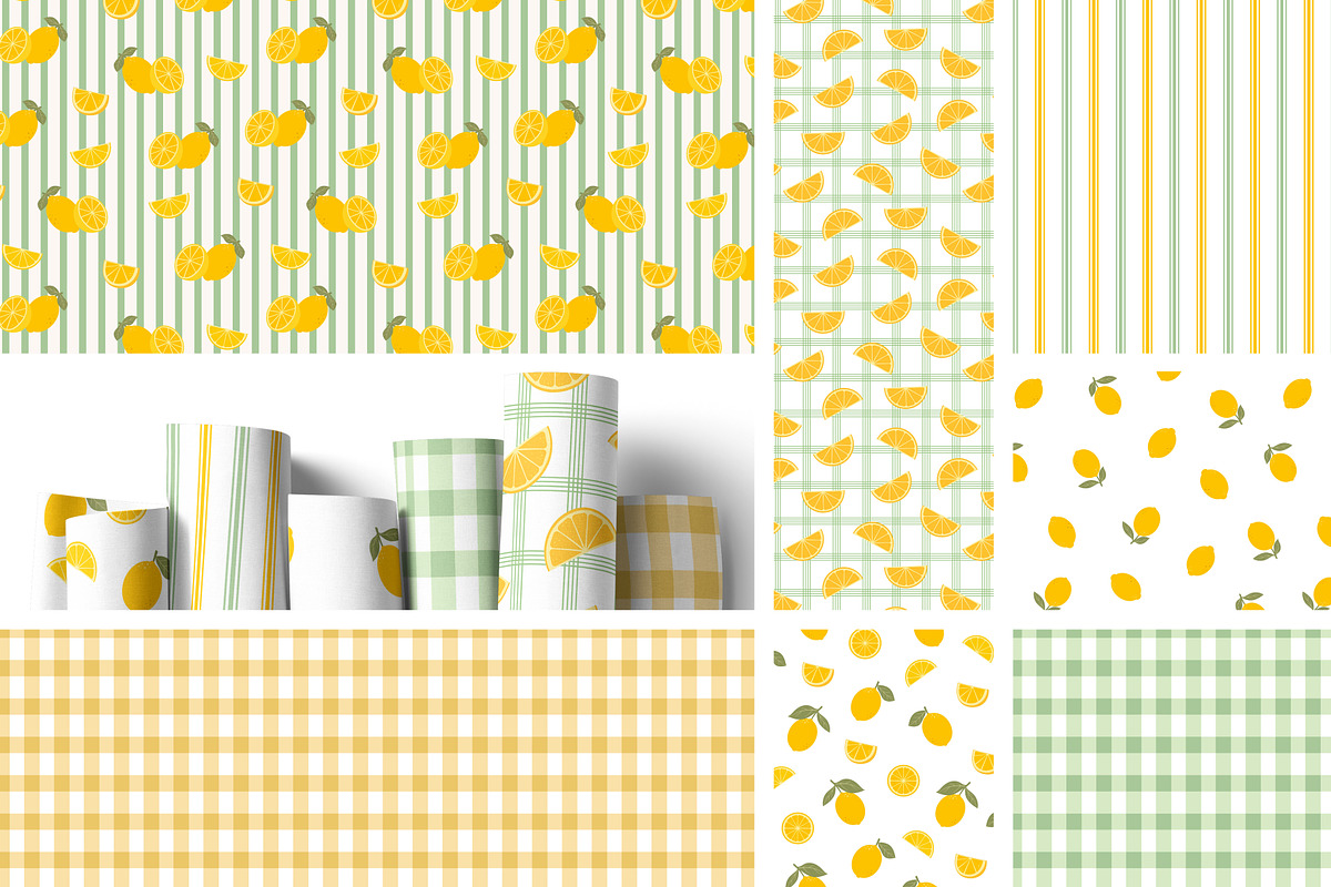Lemon Garden Seamless Patterns, a Pattern Graphic by EltaMaxArt (Photo 5 of 6)