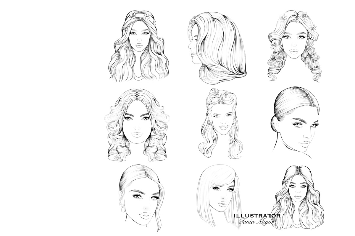 Photoshop face stamps brushes, a Brush Add-On by MajorArtTm (Photo 3 of 3)