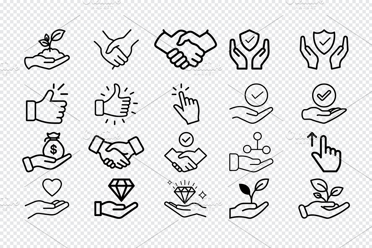 Icon of hand gesture and business, an Icon by Toufiqul