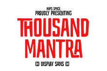 Thousand Mantra Bold Display