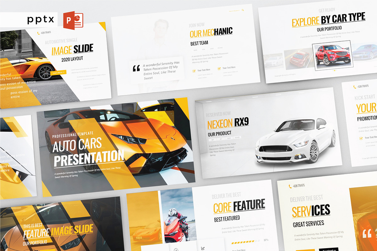 AUTOCARS - Powerpoint Template, a Presentation Template by Shafura (Photo 1 of 6)