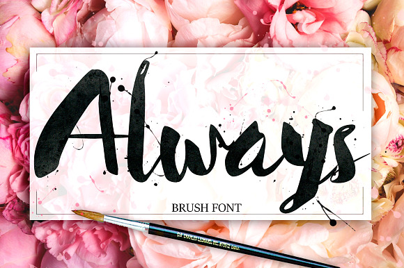 Always Brush Font preview 7