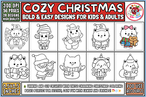 Cozy Christmas Coloring Pages
