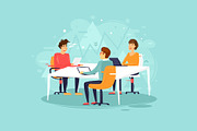 Teamwork, office life, a Person Illustration by Podis (Thumbnail 1 of 6)