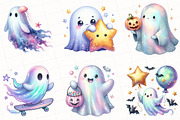 Halloween Iridescent Ghost Clipart, an Illustration by OK Design (Thumbnail 2 of 5)