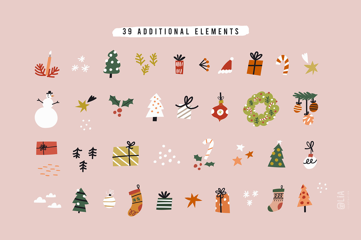 Christmas cats | 100% hand drawn, an Animal Illustration by Olia (Photo 6 of 14)