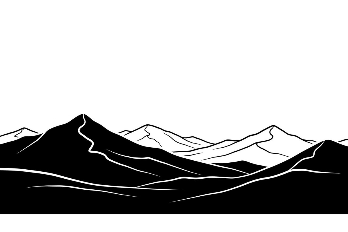 50 Mountain Landscape Silhouette Bun, an Illustration by Designer_Momina (Photo 7 of 51)