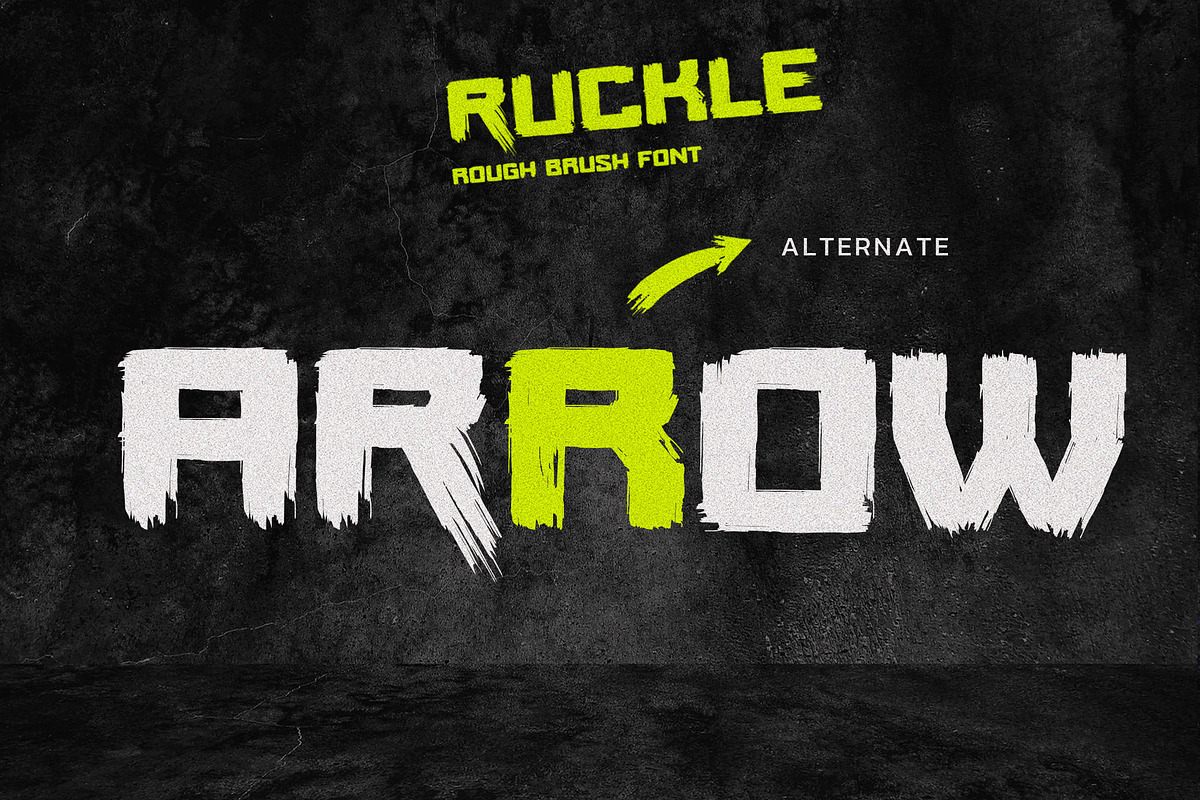 RUCKLE - Rough Brush Font, a Font by Gassstype (Photo 7 of 8)