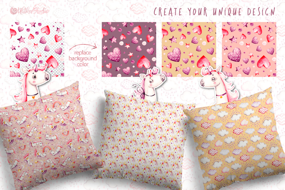 Unicorns Life. Watercolor collection, an Animal Illustration by UlitkaStudio (Photo 20 of 29)