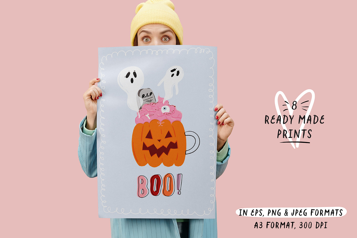 Cute Spooky Halloween Clipart Bundle, an Object Graphic by Ruslana Lubenets (Photo 12 of 21)