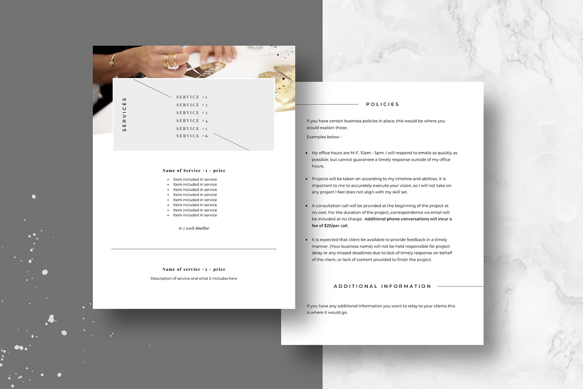 Price Guide - Service based business, a Presentation Template by Just Like White Creative (Photo 3 of 7)