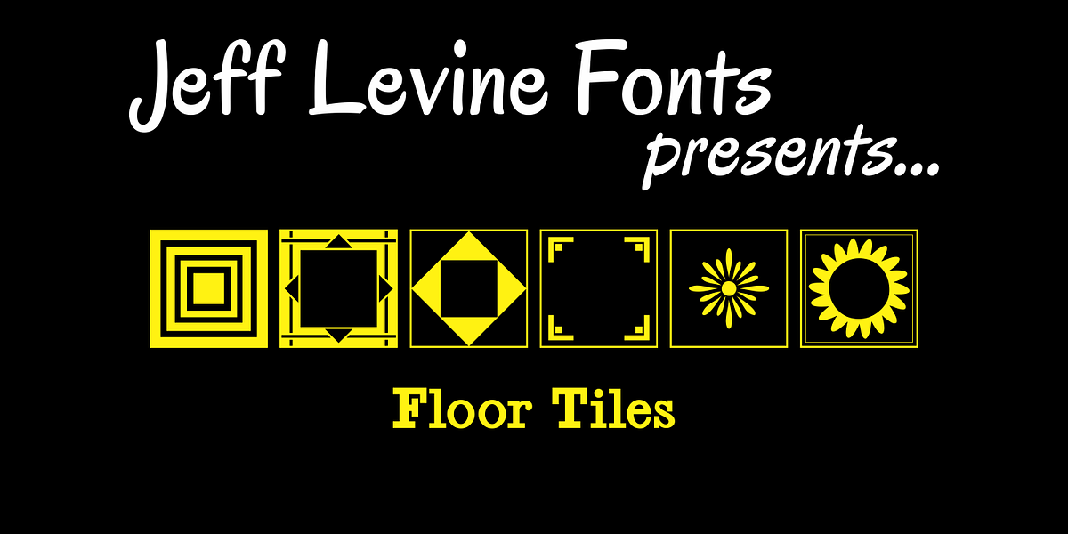 Floor Tiles JNL, a Symbol Font by Jeff Levine Fonts